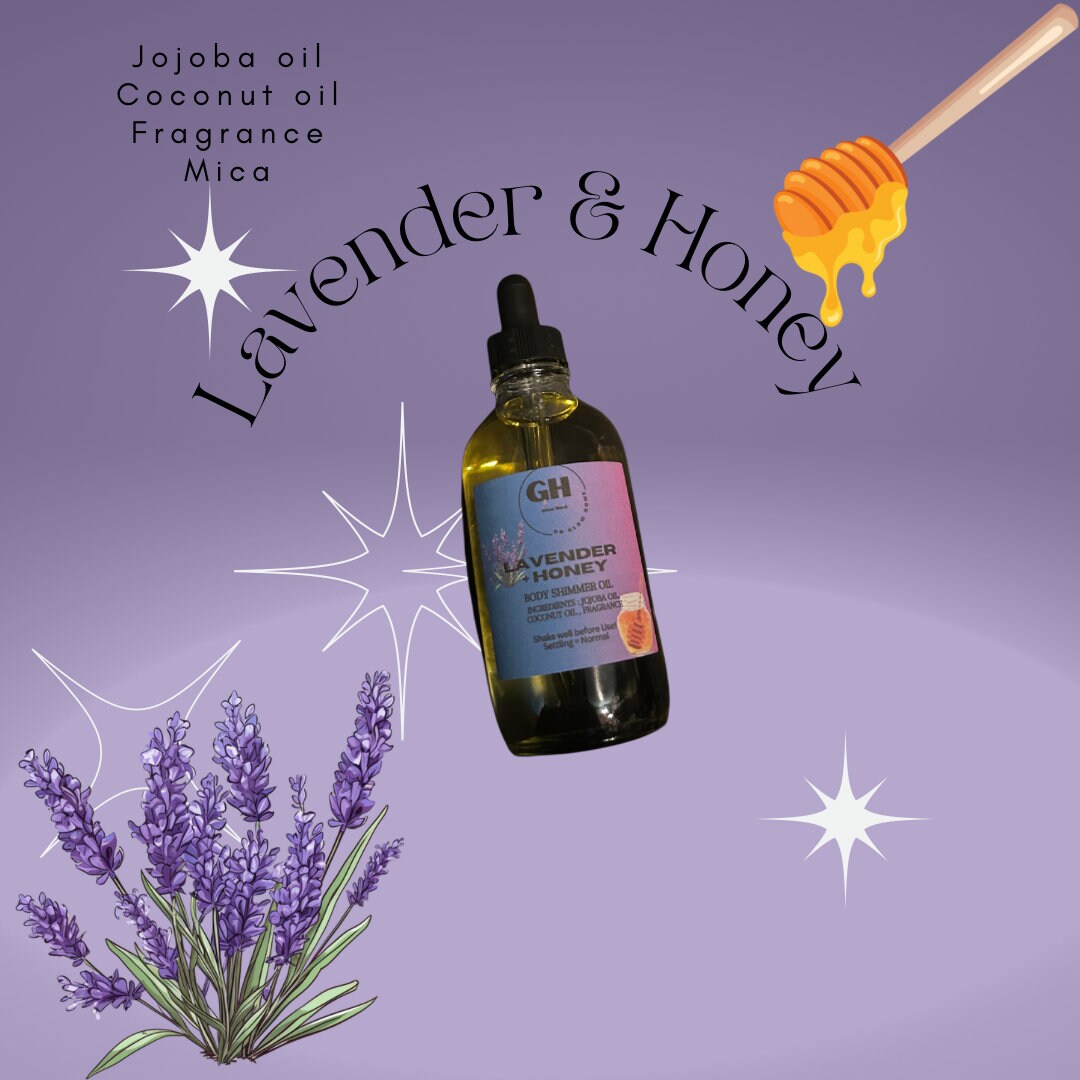 Lavender and Honey Body Oil Lavender Body Oil Body Oil Perfume Etsy