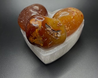 Tumbled Carnelian Stone,Healing Crystal for Creativity, Motivation, and Energy, Genuine Carnelian Gemstone for Meditation