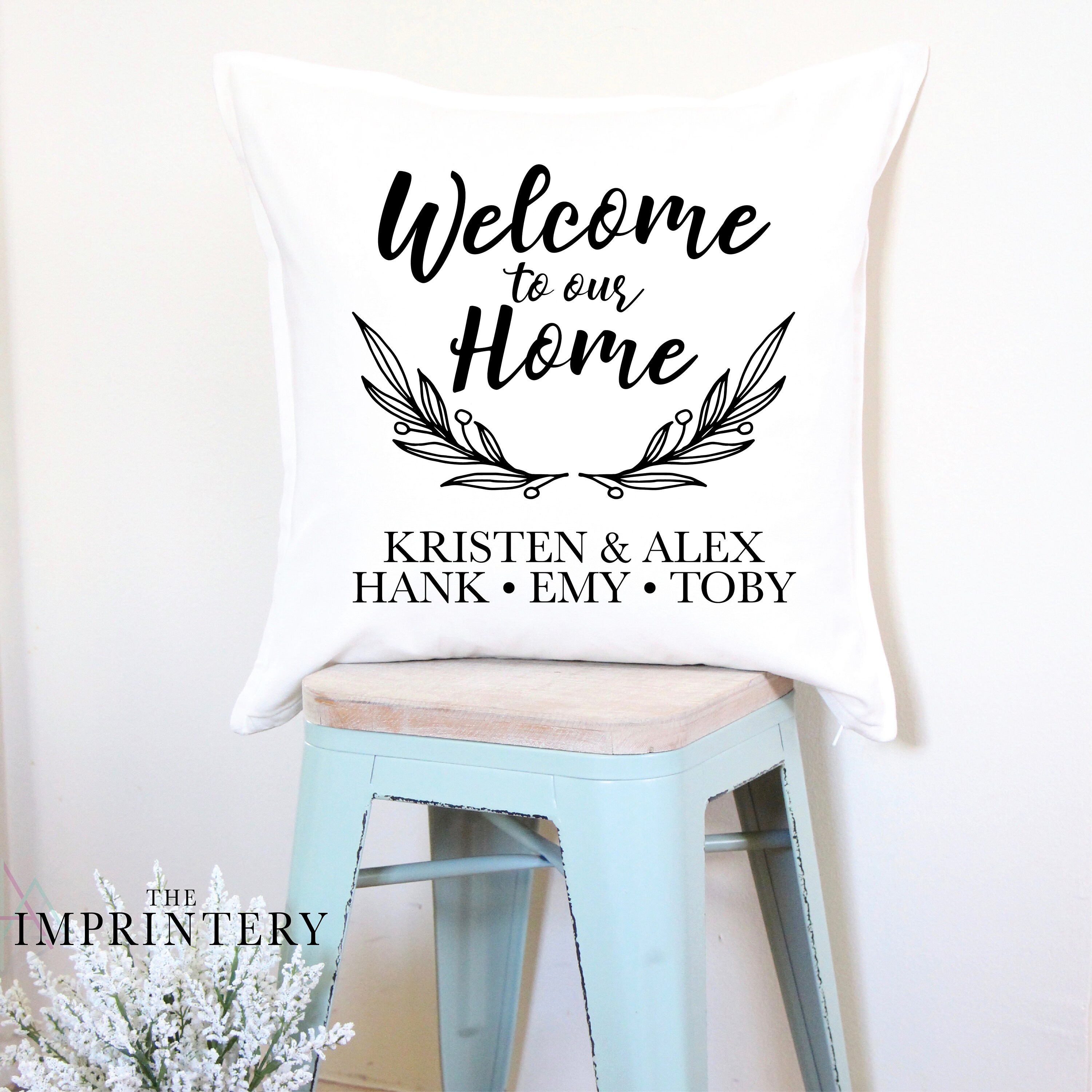 HOME PILLOW Personalized Throw Pillow With Family Etsy Australia
