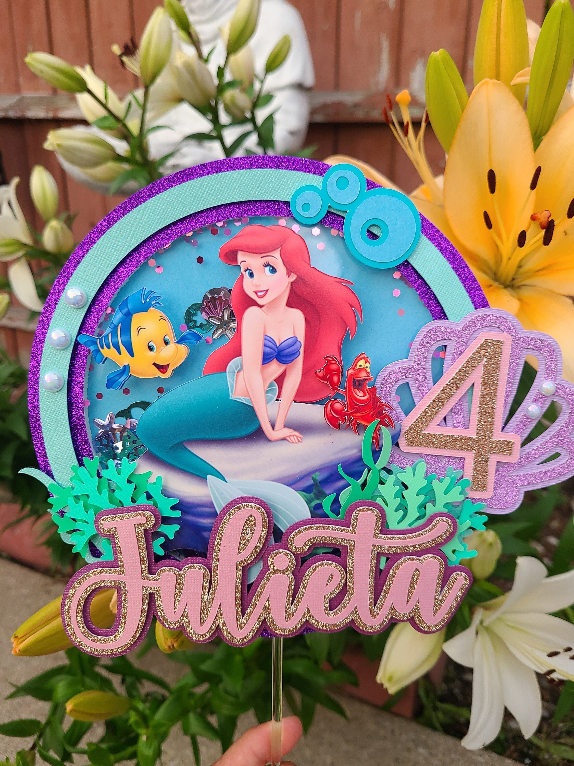 Party Supplies Paper & Party Supplies Ariel mermaid cake topper