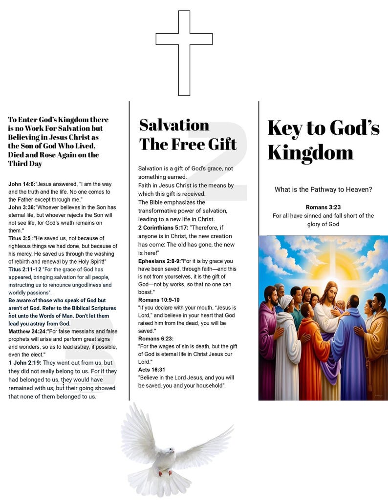 Printable Salvation Tracts Gospel Tracts Christian Tracts to Pass Out, Evangelism, Bible ...