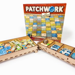 Patchwork Board Game Box Organizer Insert