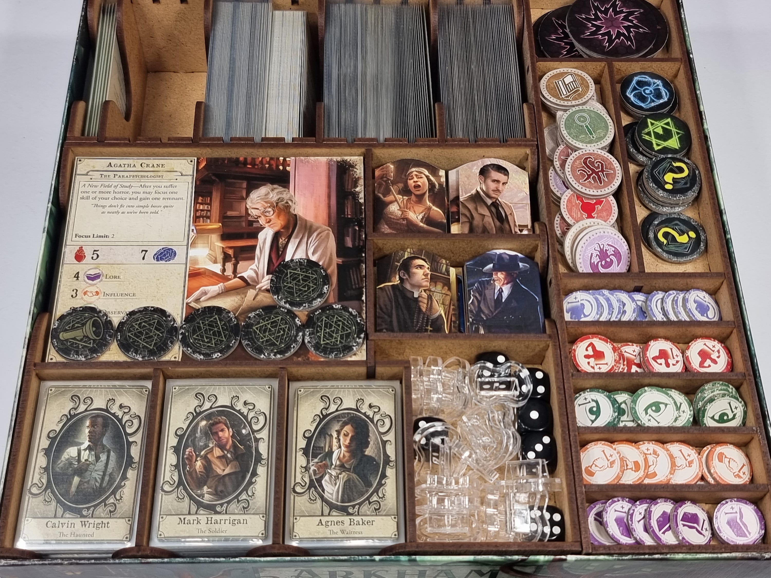 arkham horror card game insert Arkham Horror (3rd Edition) & Expansions Organizer Insert (pre-assembled)