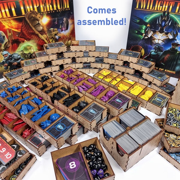 Twilight Imperium 4 Organizer, Prophecy of Kings Insert, TI4 Storage Solution, Twilight Imperium Upgrade