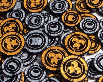 Twilight Imperium 4 Trade Good and Commodity Double Sided Acrylic Tokens