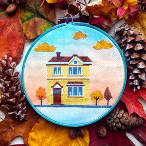 Little Autumn House | Cross Stitch Pattern