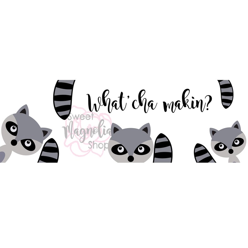 Download Raccoon What'cha makin SVG/Cut | Etsy