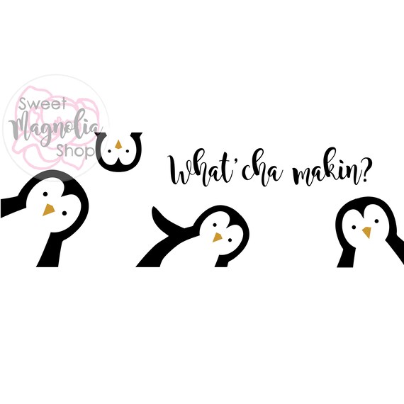 Download Free Svg Penguin What Cha Makin Vinyl Cutter Etsy PSD Mockup Template
