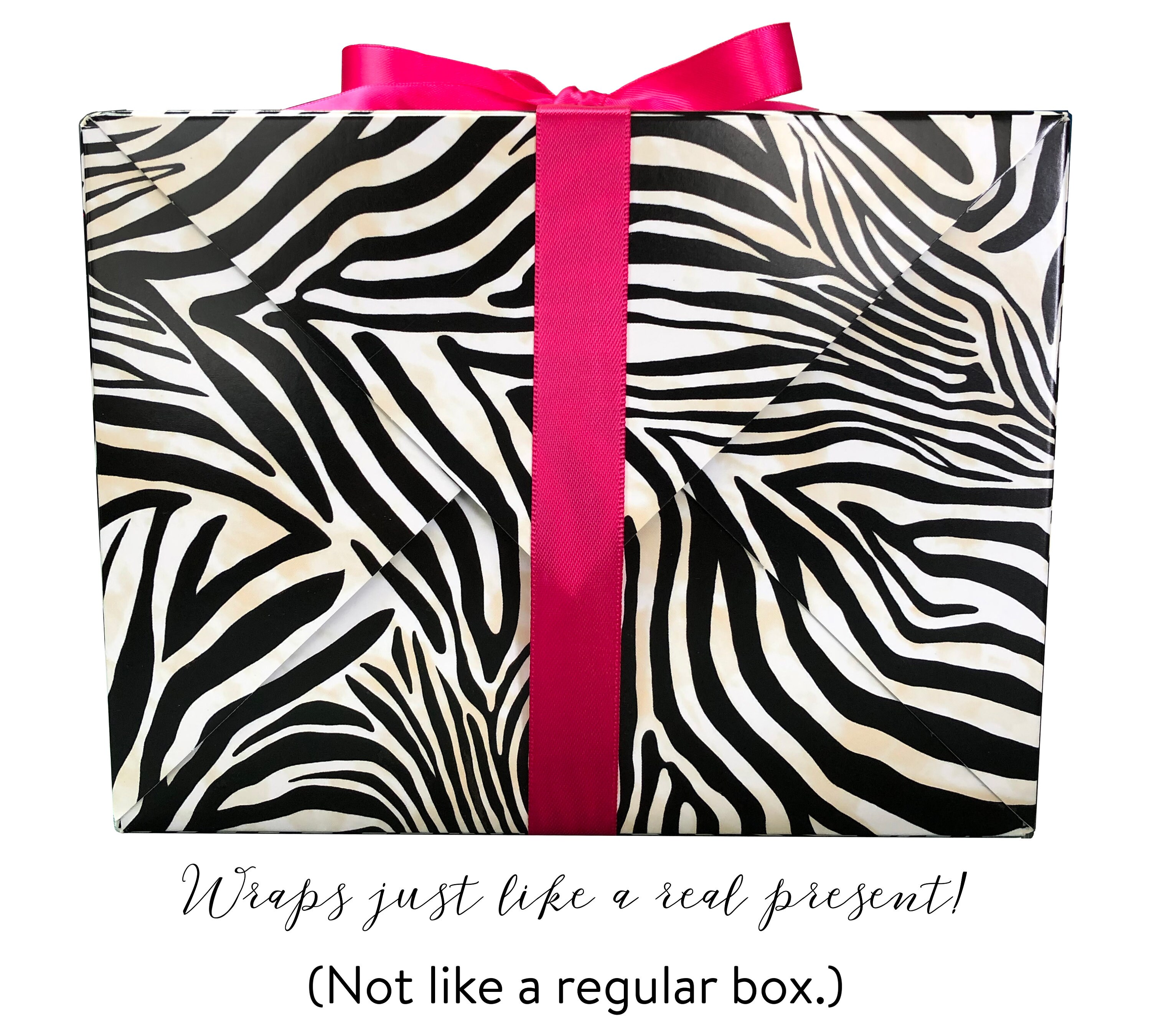 Zebra Print Gift Wrap Animal Print Wrapping Paper Reusable Etsy