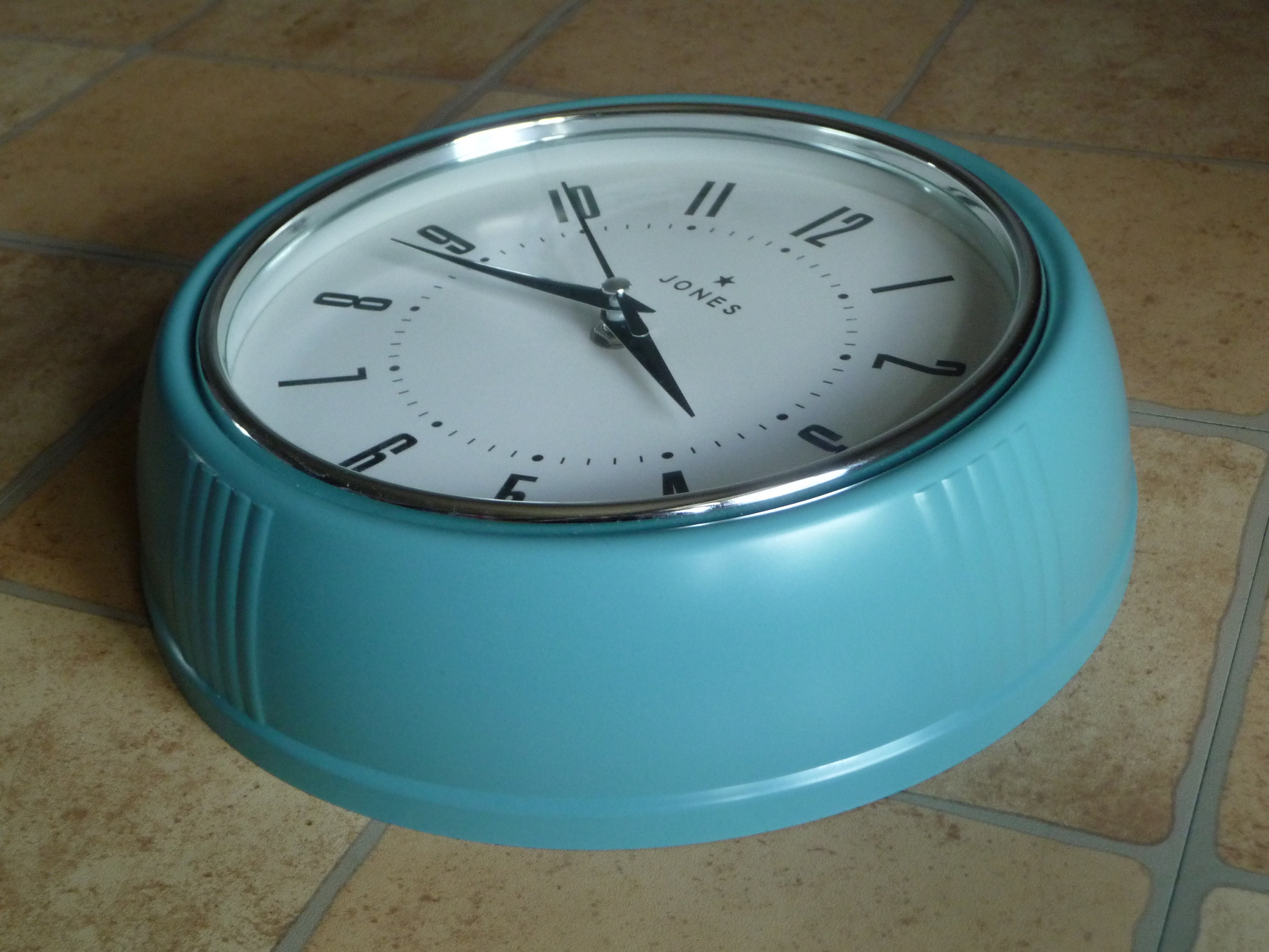Vintage Retro Duck Egg Blue Wall Clock Unique Kitchen Wall Etsy