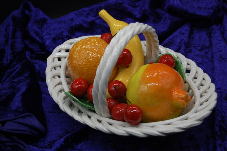 bassano italian fruit bowl 1970 s Vintage original large