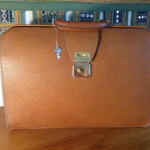 Maletín de negocios inglés vintage de cuero marrón, maletín ejecutivo para caballero, bolso de médico, maletín de oficina, bolso de negocios con llave