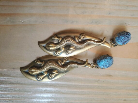 Vintage Joseff of Hollywood Dangling Lizards Clip