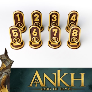Ankh: 8x conjunto de mejora de fichas de la Orden del Conflicto para Dioses de Egipto