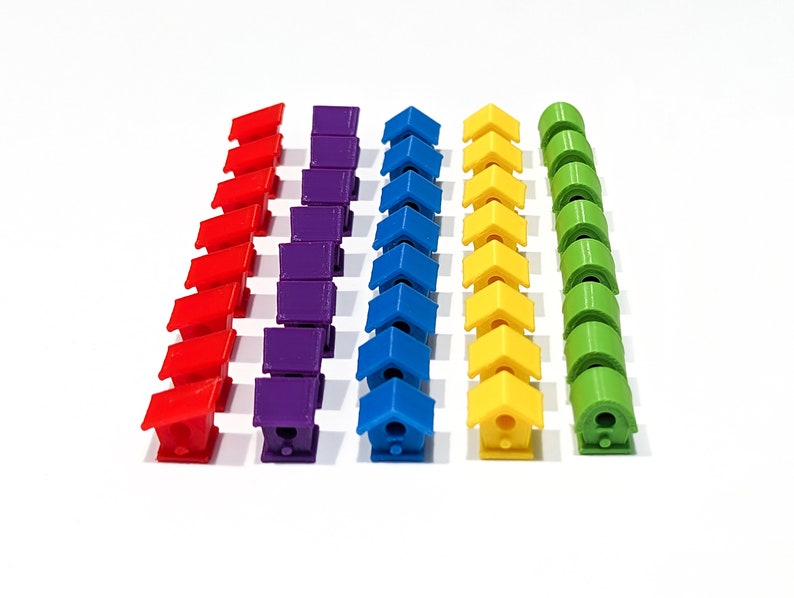 Wingspan: Set of 56x houses, compatible with the Asia expansion and the Nesting Box image 4