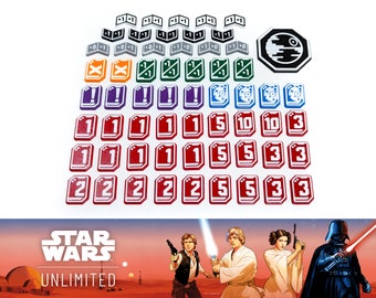 Star Wars Unlimited TCG: conjunto de 60 tokens premium compatibles con la bolsa