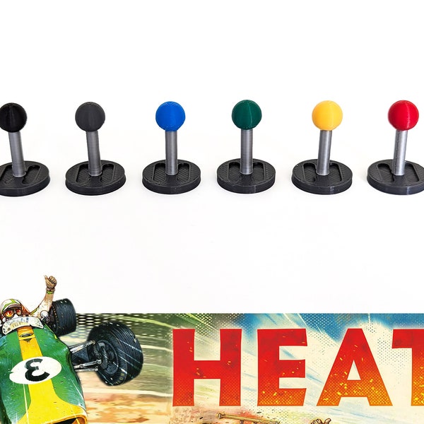 Heat: Pedal to the Metal - Set of 6 realistic replacement Gear Lever tokens