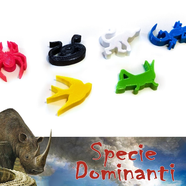 Dominante Spezies: Set aus 66 Dominanz-Token in Tierform