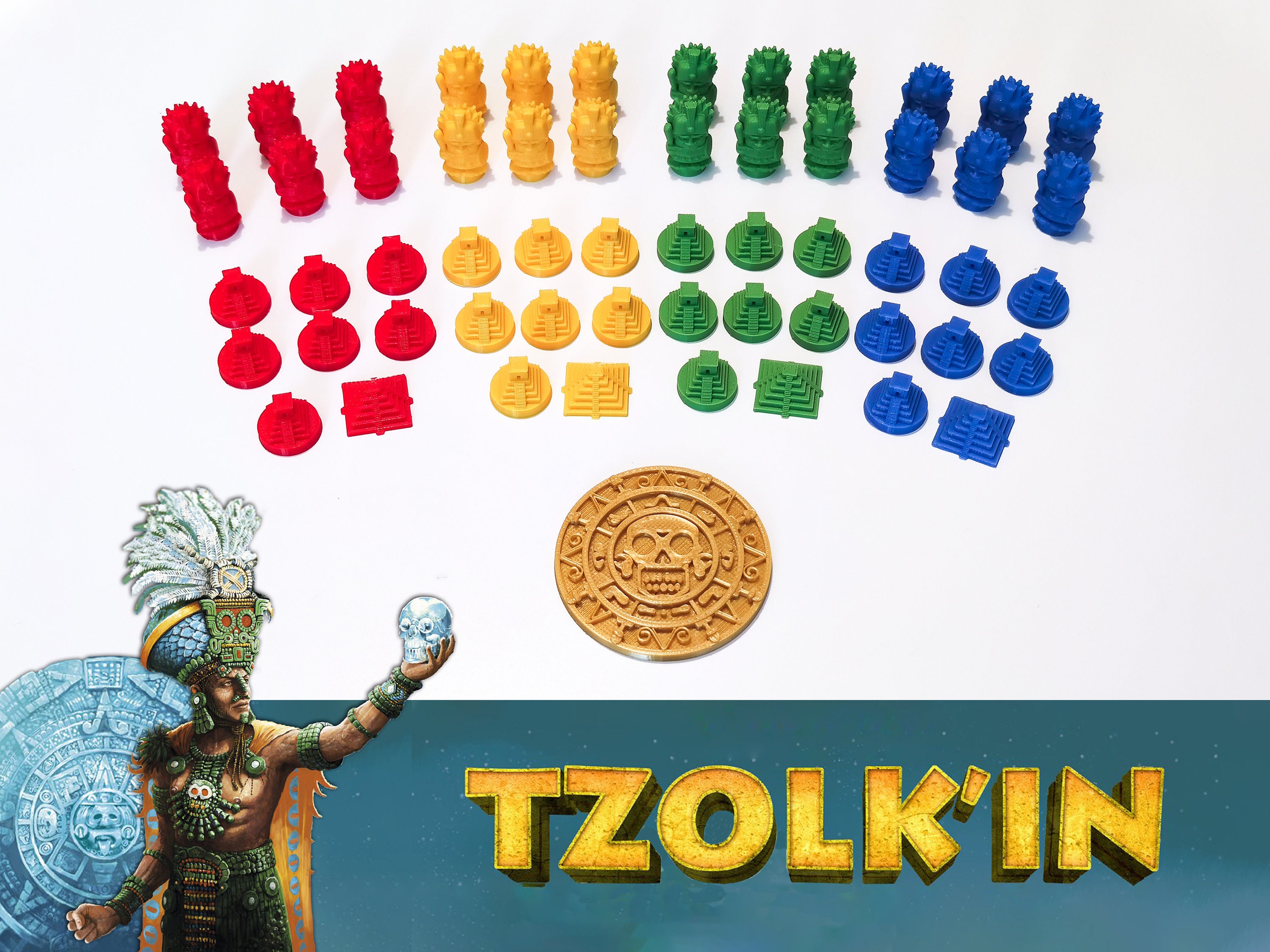 Tzolk'in: 71x Player Token Upgrade Set (compatible with Tribes and Prophecies)