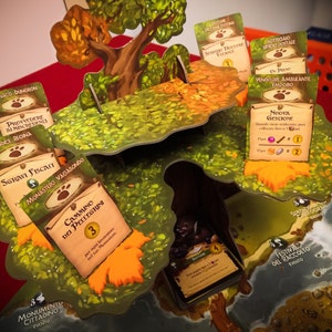 Everdell: set 6x supporti per carte Evento Speciale a forma di foglia (accessorio non ufficiale)
