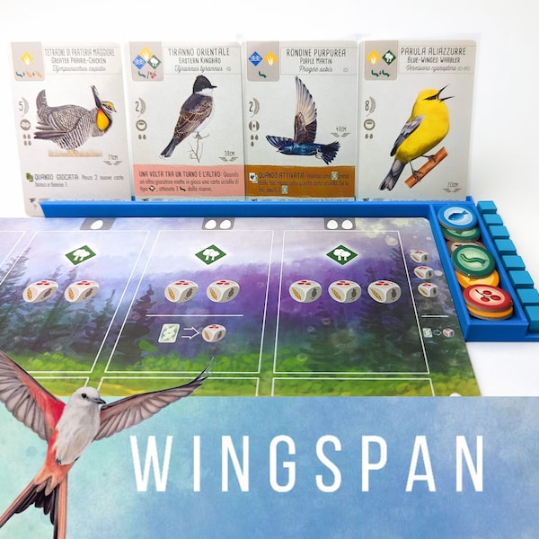 Wingspan: 7x dashboard set for cards and resources, game board expansion