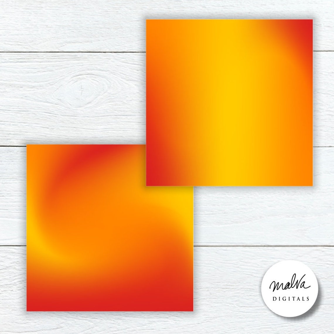 Red Orange Yellow Gradient Digital Paper Pack, Digital Background ...
