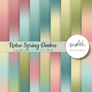 Frühling digitale Hintergründe, Retro Frühling ombre Hintergrund, Ostern Hintergrundpapier mit Farbverlauf, Retro Osterfarben, neutraler Frühling Hintergrund