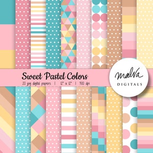 Solid Pastel Colors Digital Paper Pack. Pastel Plain Backgrounds. Soft  Colors Papers Baby Digital Scrapbook Instant Download -  Singapore