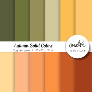 Autumn Solid Colors digital paper pack, fall colors, thanksgiving solid colors, digital background paper, autumn season,fall printable paper