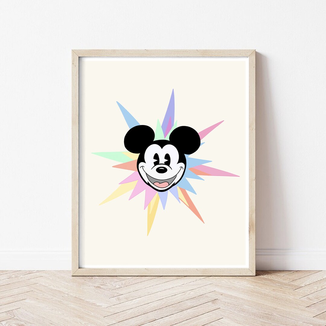 Mickey Mouse Art Print, California Adventure Mickey, Retro Mickey Mouse