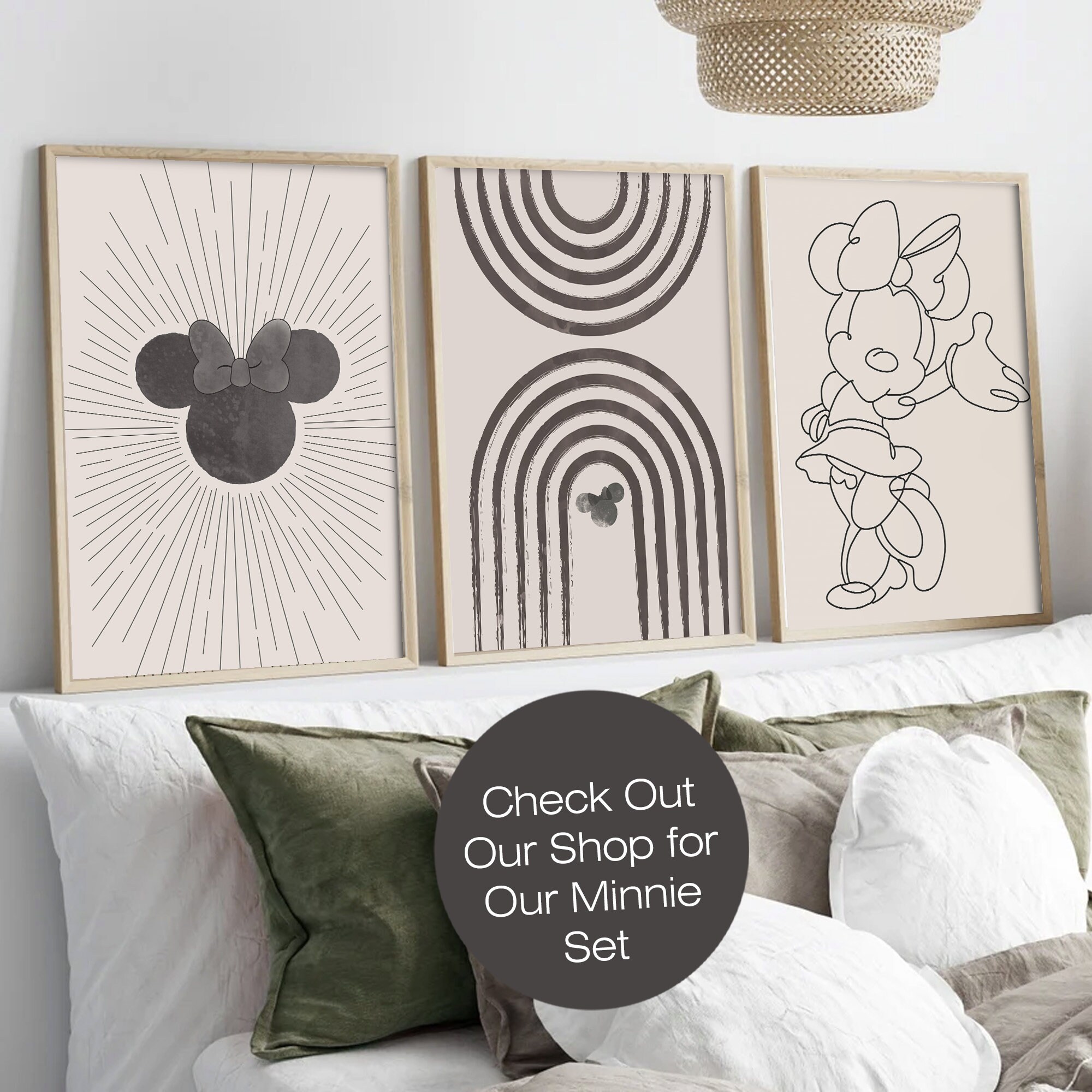 Mickey Mouse Art, Minimalist Premium Matte Vertical Posters