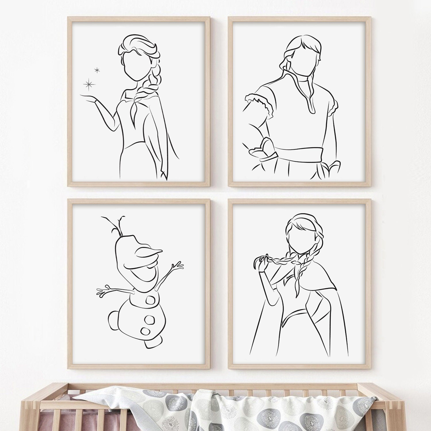 Olaf Art Print Frozen Wall Art Olaf Warm Hugs Snowman Art Etsy