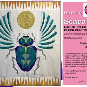 Scarab Egyptian Quilt Pattern Digital Download