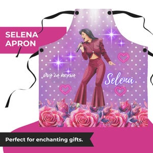 Selena Apron/ Selena quintanilla/ como la flor/ great gift for a selena fan/