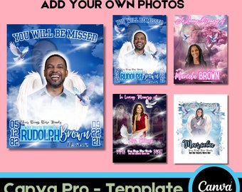 Memorial Design Bundle | In Loving Memory | Memorial T-shirt Design| Editable Canva/pro canva