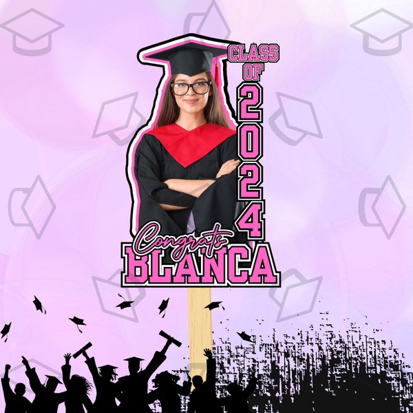 Grad Fan Templates • Grad Template • Template • Canva • editable • Graduation Fans • Canva template • DIY • graduate • class of 2024 •custom