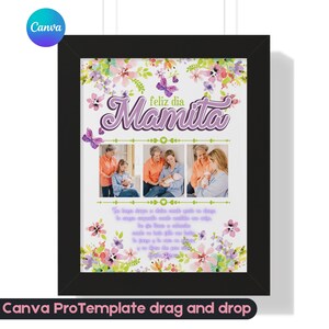Dia de las madres frame/ png/ Canva template/ mama/ mothers day png/personalized gifts/ mama/ mamacita/ regalos personalizados