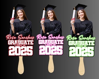 Grad Fan Templates • Grad Template • Template •  editable • Graduation Fans • Canva pro template • DIY • graduate • class of 2025 •custom