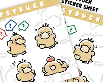 Psyduck sticker sheet
