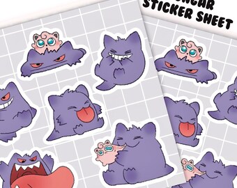 Gengar sticker sheet