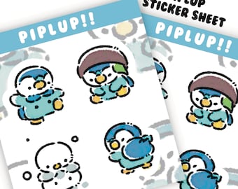 Piplup sticker sheet