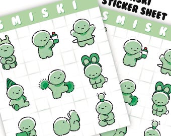 Smiski sticker sheet