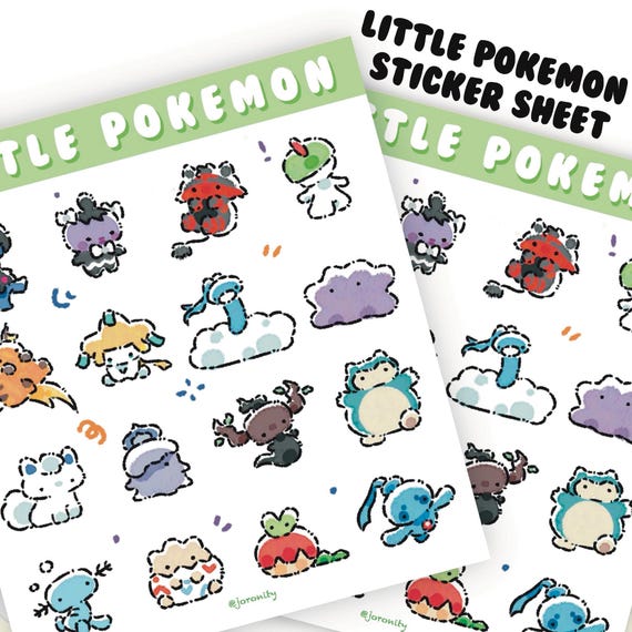Little pokemon sticker sheet