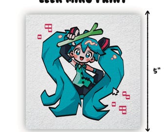 初音ミク 水彩ミニアートプリント