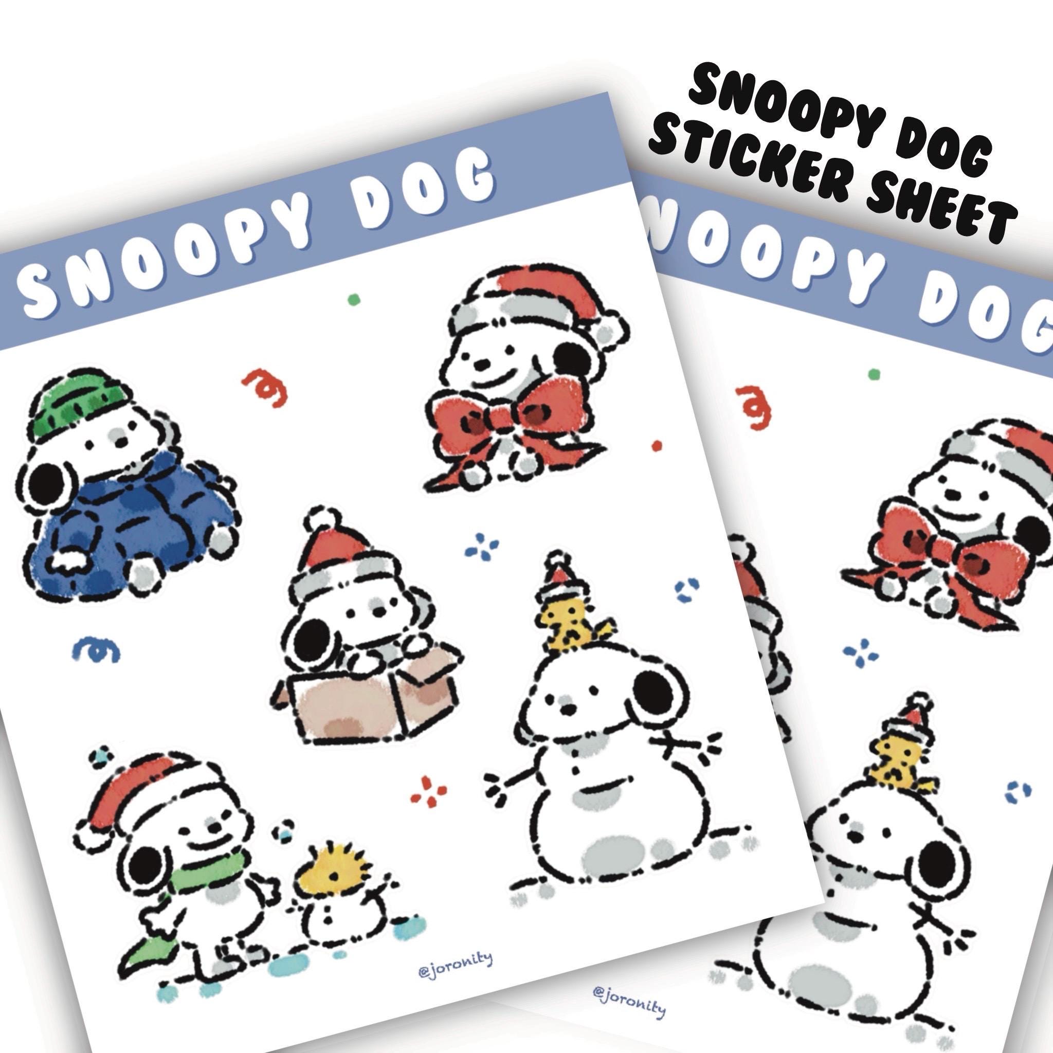 Snoopy Sticker Sheet | Esnupi - Etsy