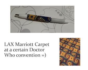 LAX Marriott Carpet Pen Wrap for Pilot G2 Pen pdf. pattern delica seed bead even count peyote stitch Gallifrey One