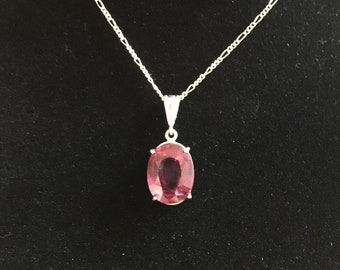 Russian Amethyst Necklace in Sterling Silver