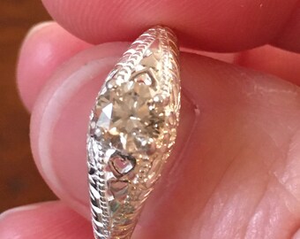 Light Chocolate/Brown Diamond Solitaire Ring
