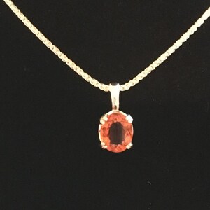 3 ct Orange/Yellow Zircon in Sterling Silver