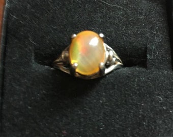 Opal Ring in Sterling Silver